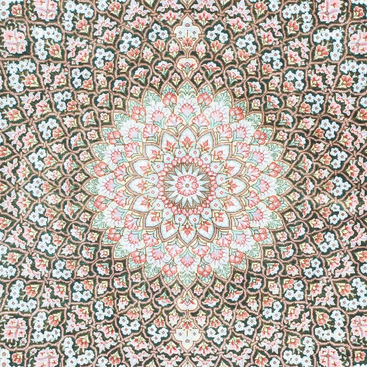 Dywan perski - Ghom - 128 x 83 cm - zielona