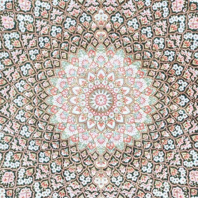 Dywan perski - Ghom - 128 x 83 cm - zielona