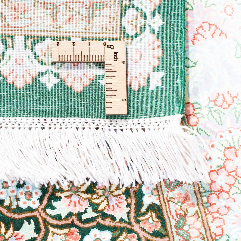 Dywan perski - Ghom - 128 x 83 cm - zielona