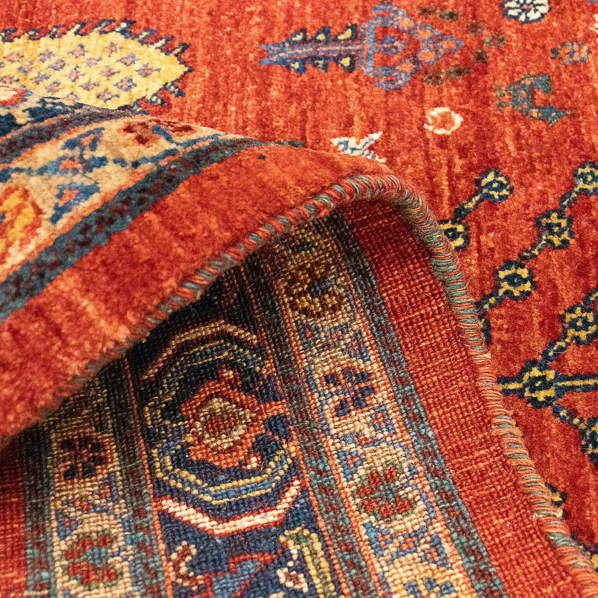 Dywan Gabbeh - Kashkuli perski - 120 x 85 cm - ciemna czerwień