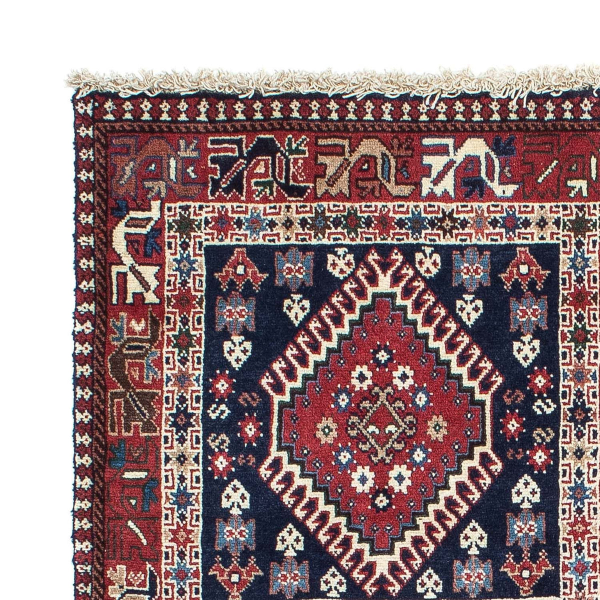 Perski dywan - Nomadyczny - 145 x 100 cm - czerwony