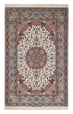 Jedwabny dywan - Ghom Silk - Premium - 202 x 128 cm - beżowy