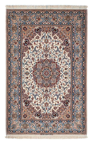 Jedwabny dywan - Ghom Silk - Premium - 202 x 128 cm - beżowy