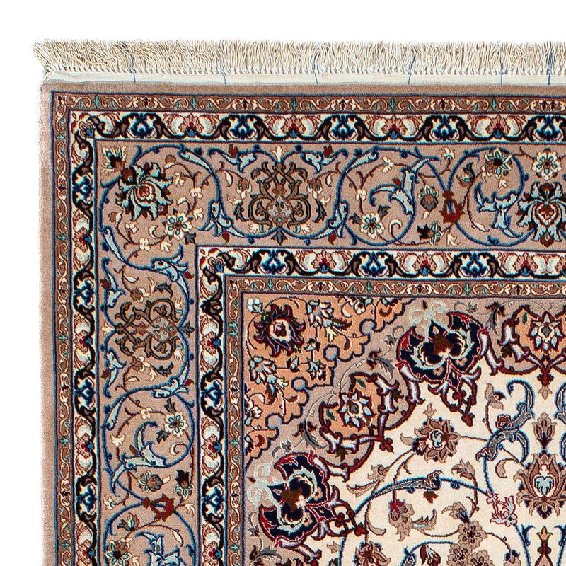 Jedwabny dywan - Ghom Silk - Premium - 202 x 128 cm - beżowy