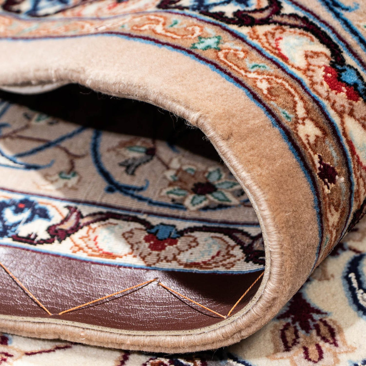 Jedwabny dywan - Ghom Silk - Premium - 202 x 128 cm - beżowy