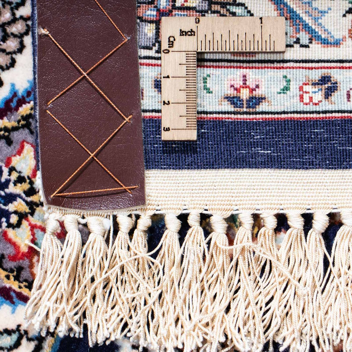 Dywan perski - Isfahan - Premium - 197 x 130 cm - ciemnoniebieski