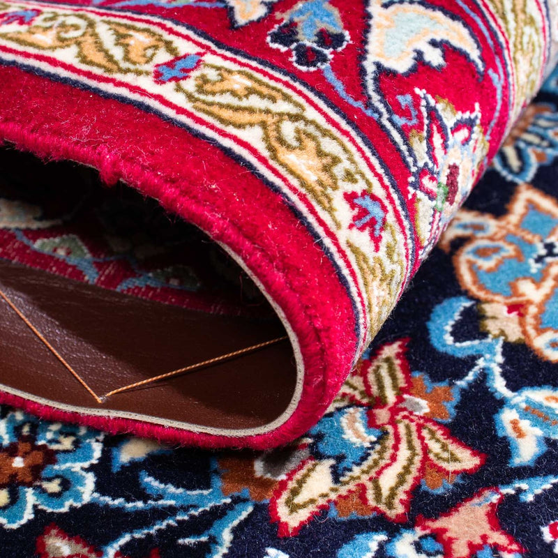 Dywan perski - Isfahan - Premium - 104 x 72 cm - ciemnoniebieski