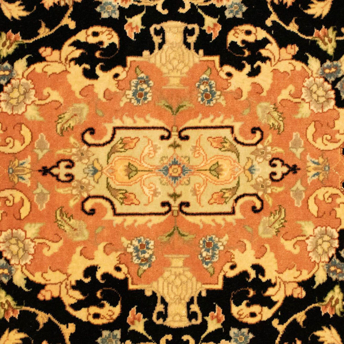 Dywan perski - Tabriz - Królewski - 157 x 101 cm - czarny