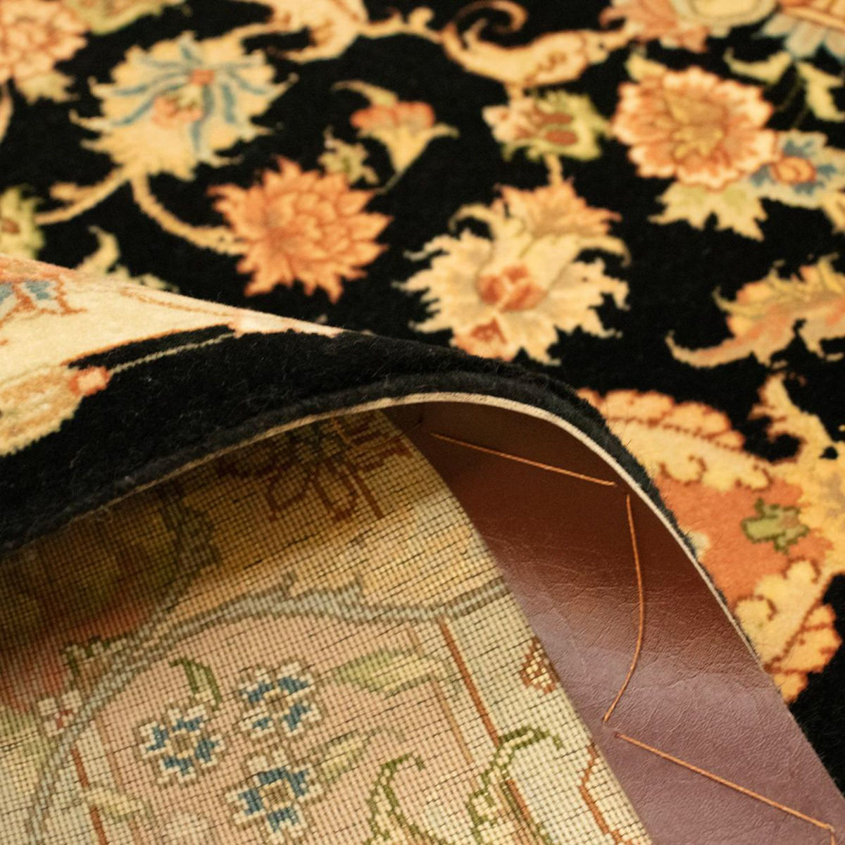 Dywan perski - Tabriz - Królewski - 157 x 101 cm - czarny