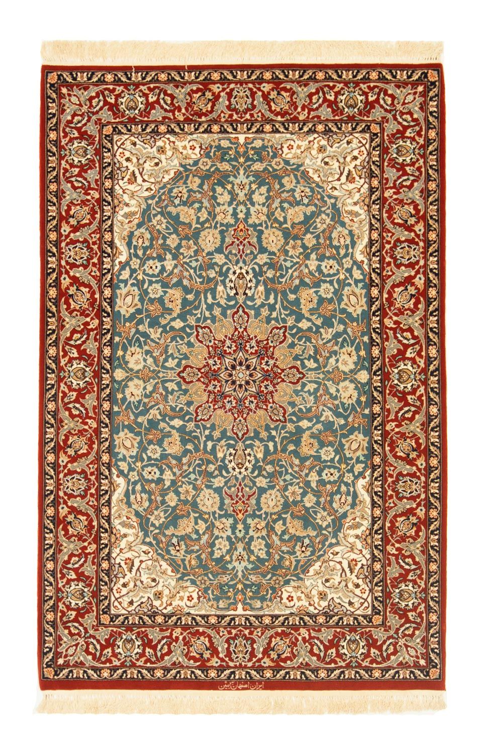 Dywan perski - Isfahan - Premium - 162 x 106 cm - czerwony