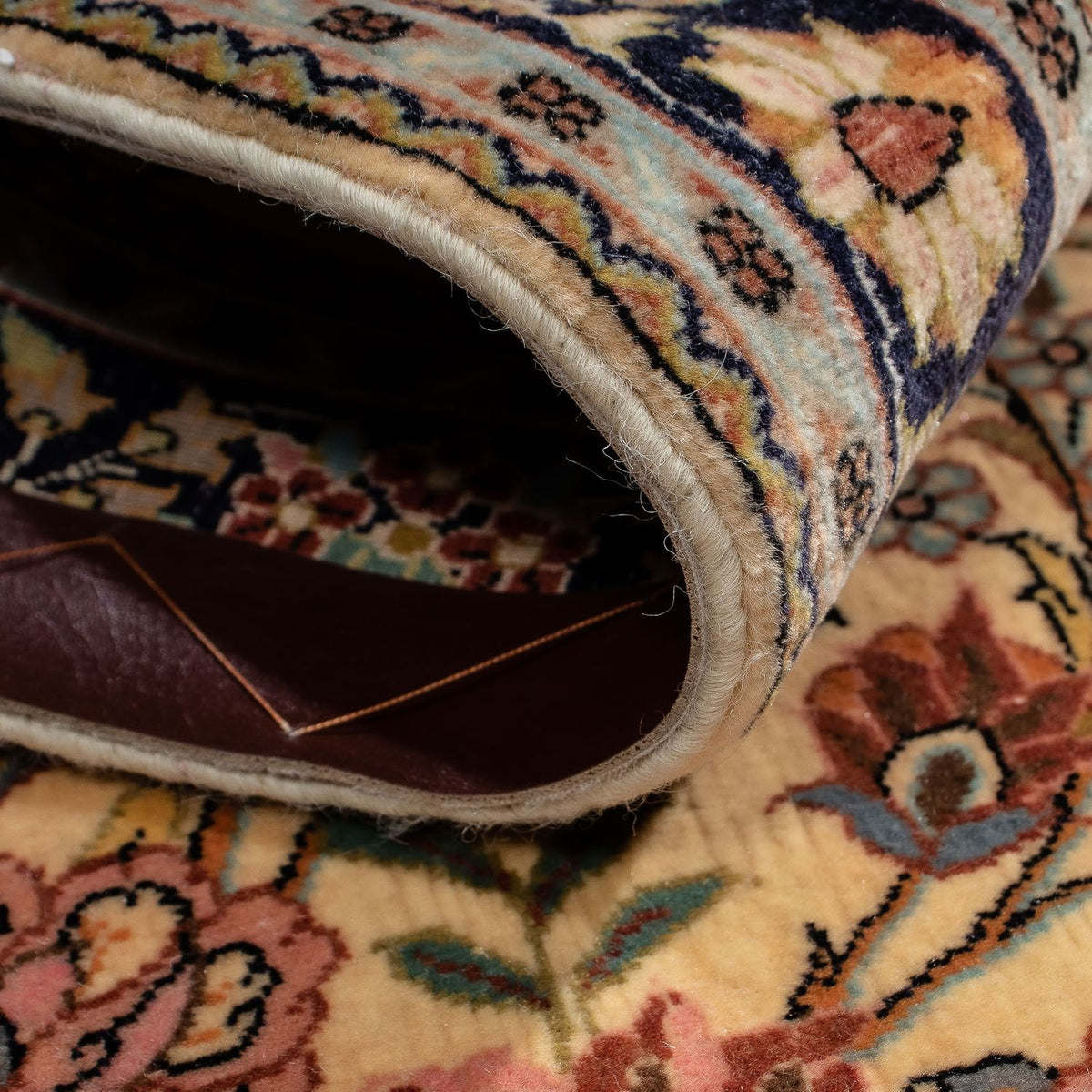 Dywan perski - Ghom - 113 x 68 cm - żółty musztardowy