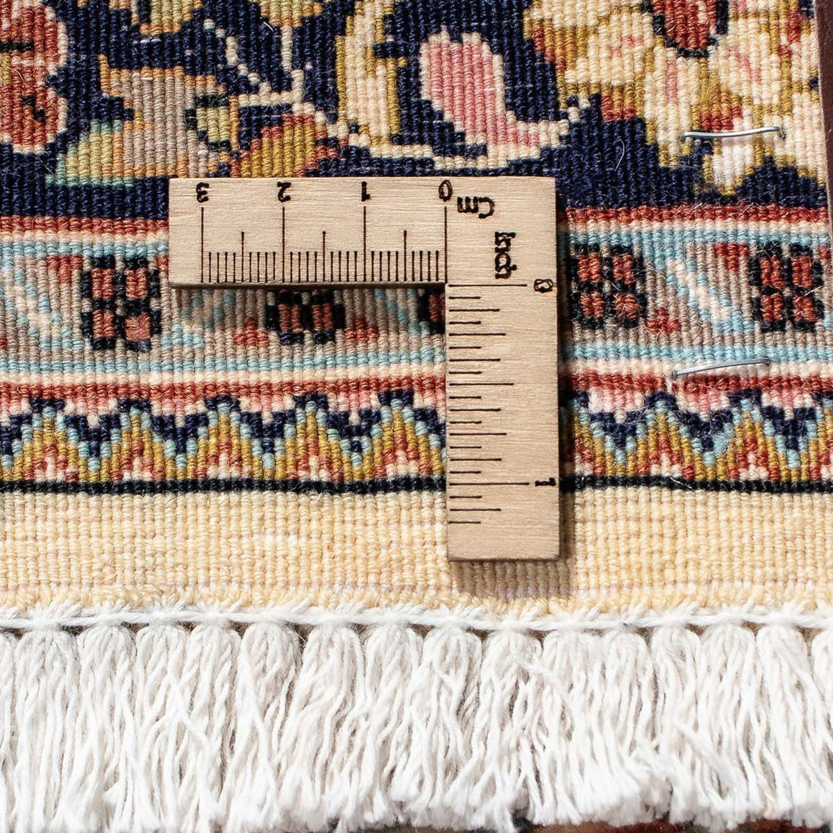 Dywan perski - Ghom - 113 x 68 cm - żółty musztardowy