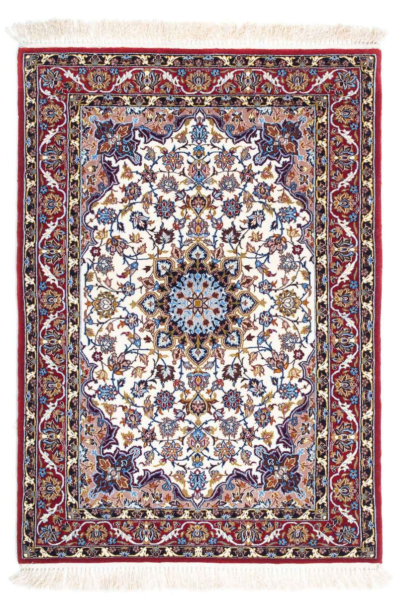 Dywan perski - Isfahan - Premium - 118 x 83 cm - beżowy