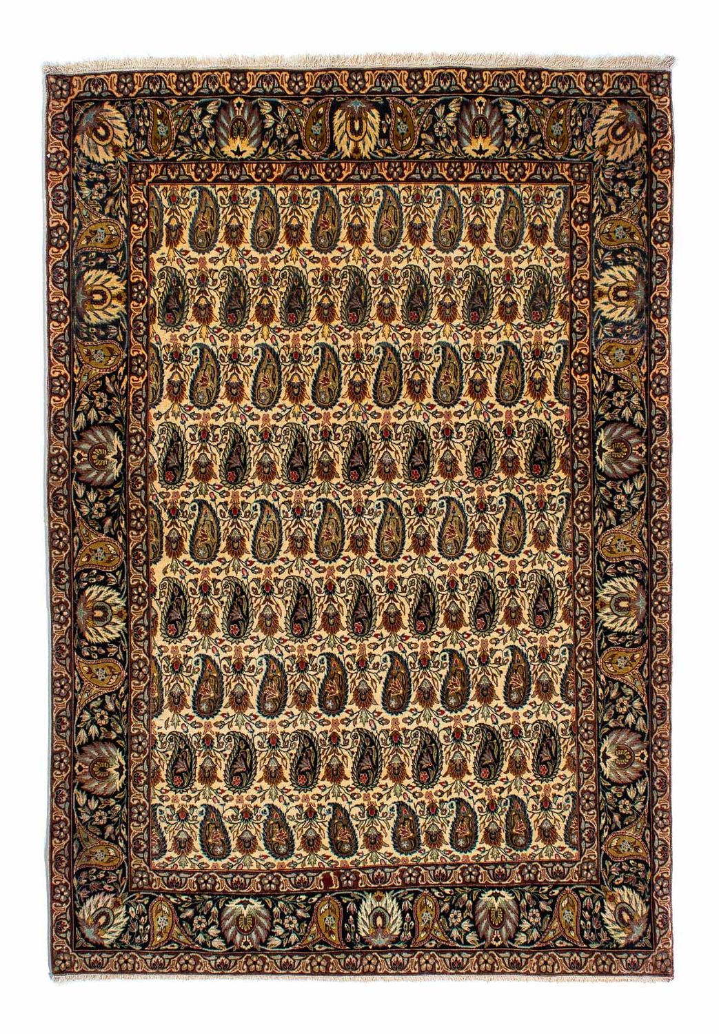 Jedwabny dywan - Ghom Silk - Premium - 195 x 135 cm - jasny beż