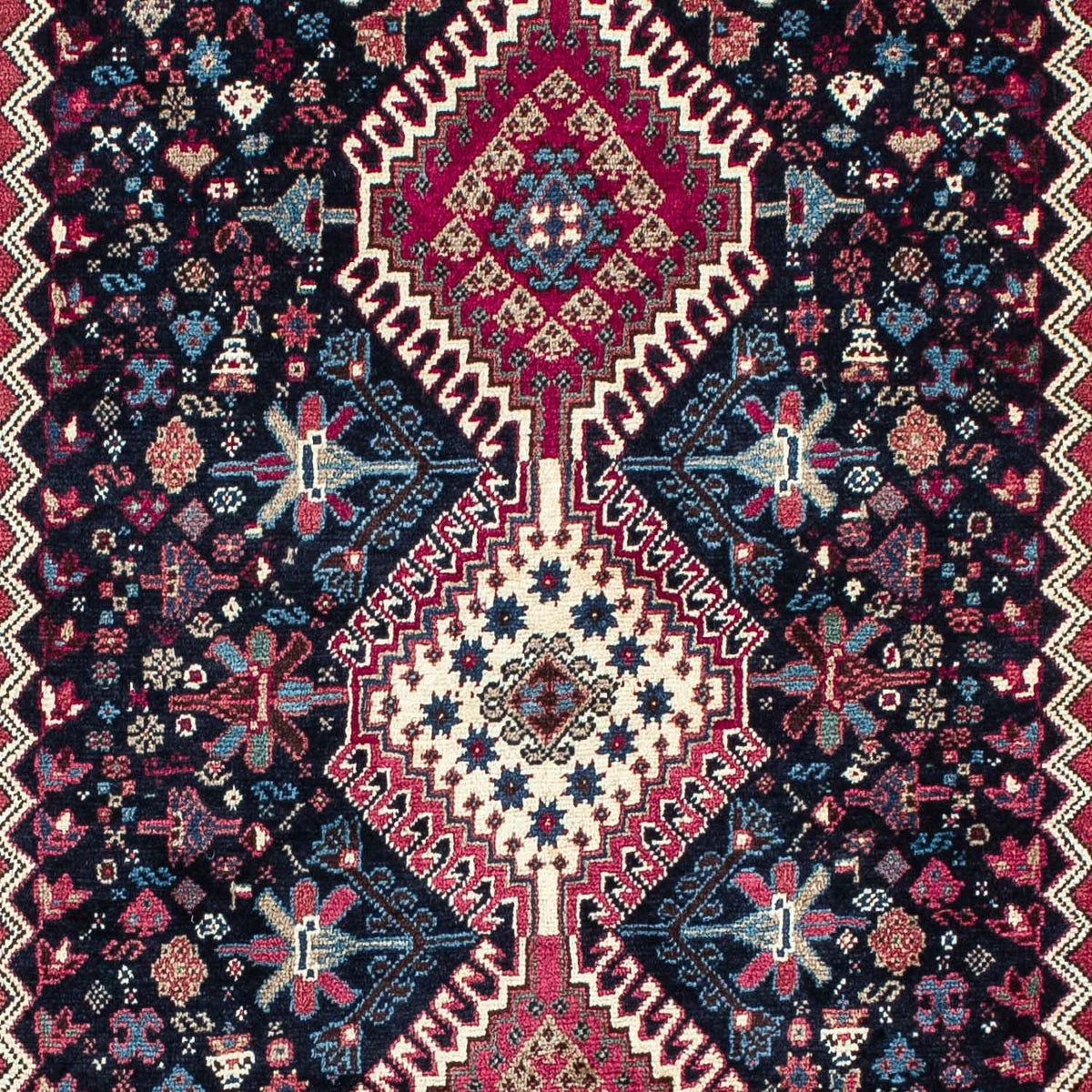 Biegacz Perski dywan - Nomadyczny - 203 x 83 cm - ciemnoniebieski