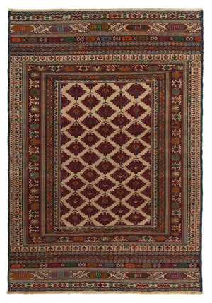 Dywan Kelim - Orientalny - 142 x 97 cm - wielokolorowy