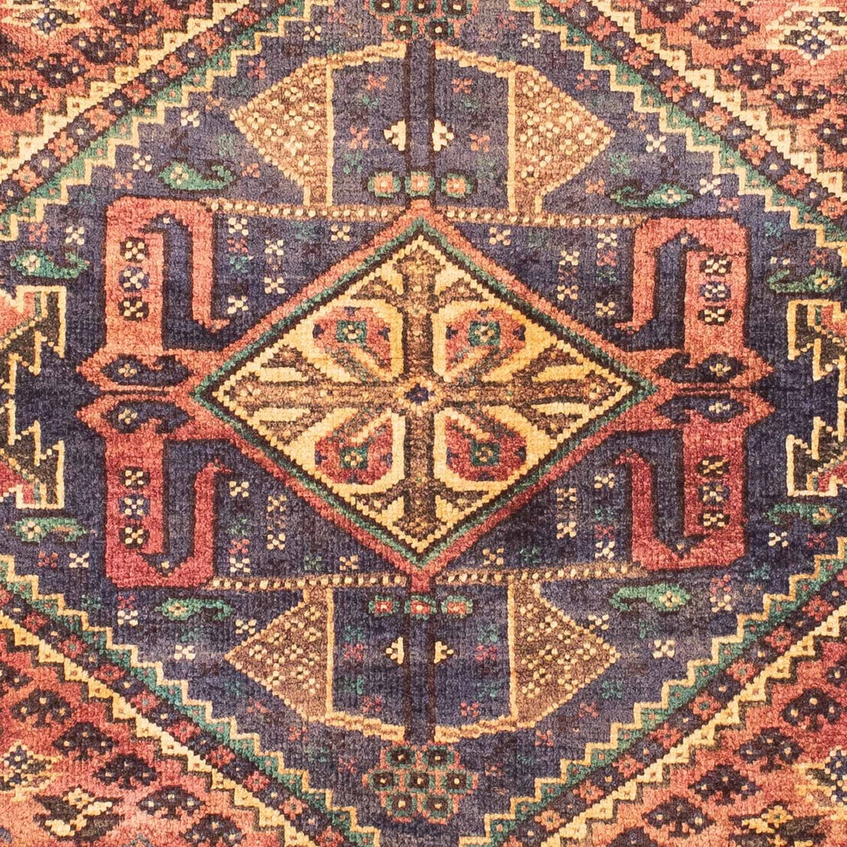 Perski dywan - Nomadyczny - 155 x 113 cm - jasna czerwień