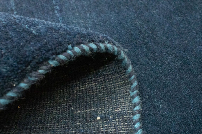 Biegacz Dywan Gabbeh - perski - 228 x 80 cm - ciemnoniebieski