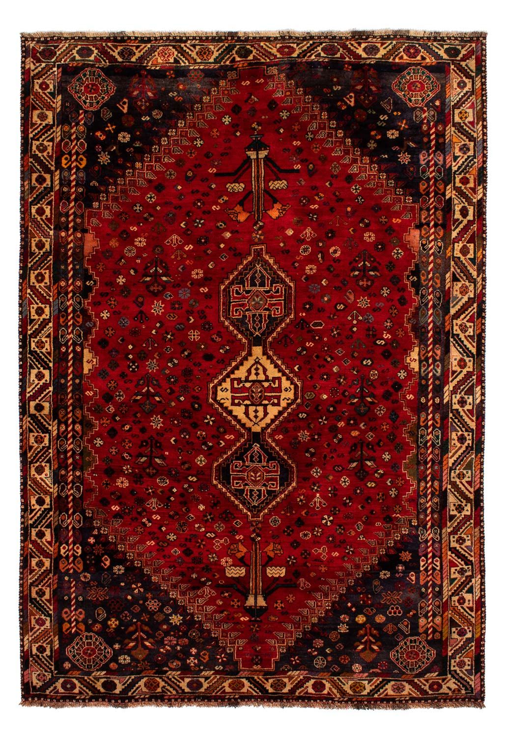 Perski dywan - Nomadyczny - 296 x 203 cm - ciemna czerwień