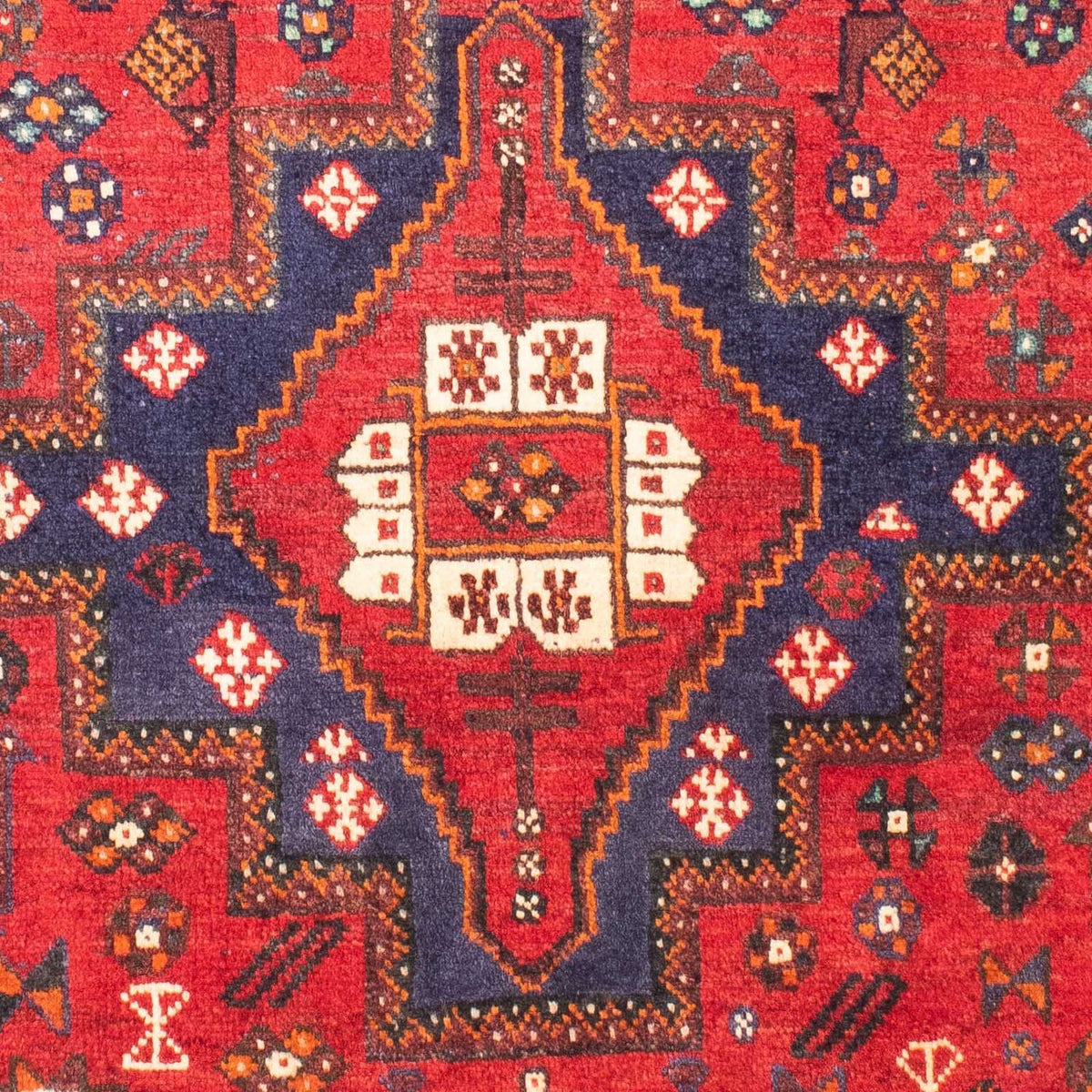 Perski dywan - Nomadyczny - 159 x 121 cm - ciemna czerwień