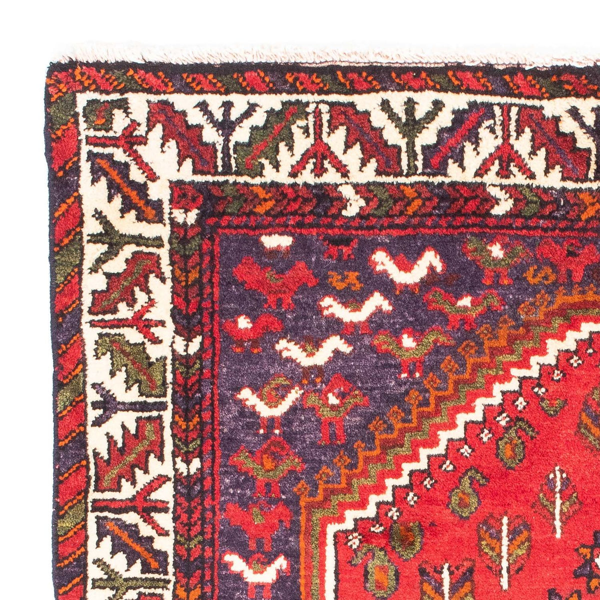 Perski dywan - Nomadyczny - 139 x 111 cm - ciemna czerwień