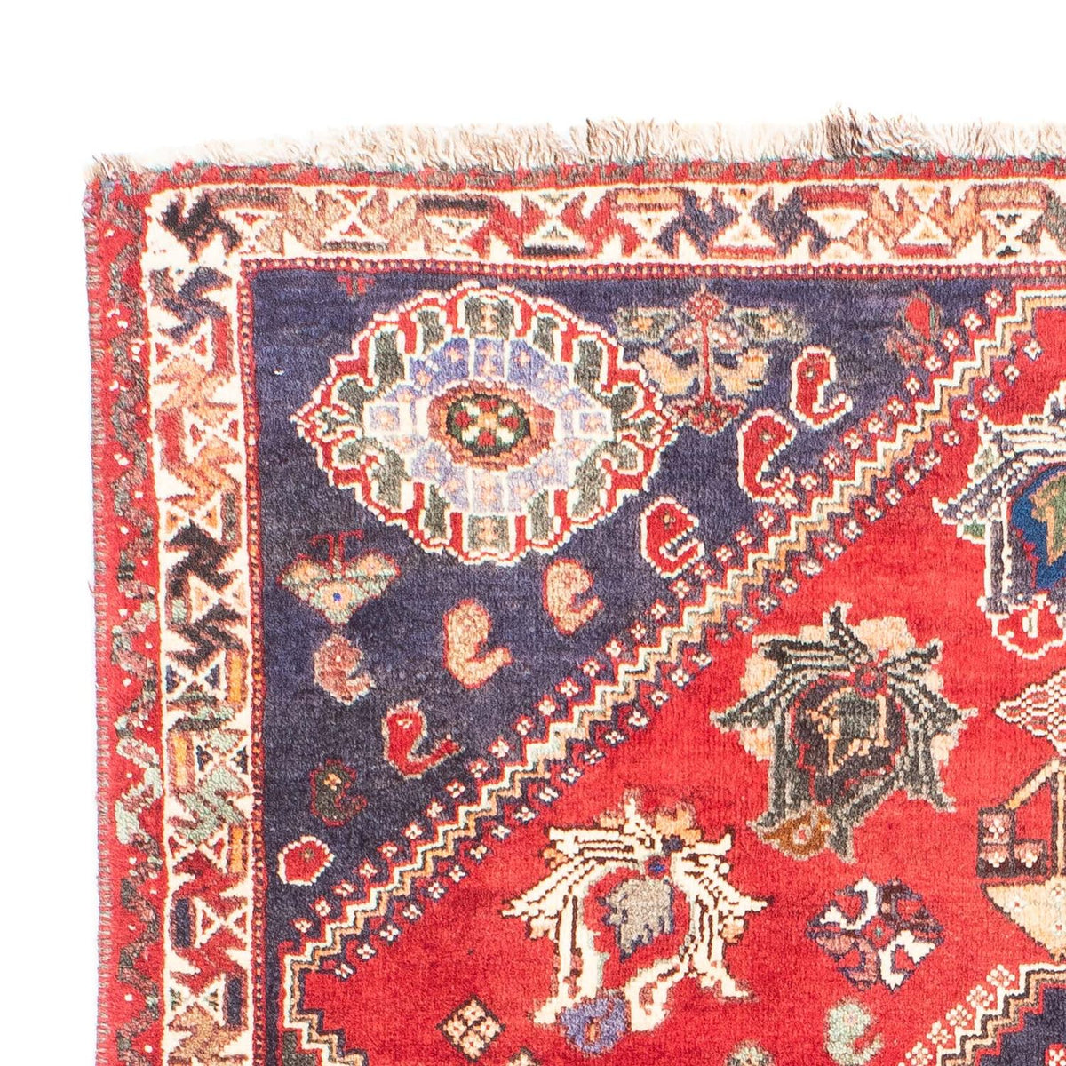 Perski dywan - Nomadyczny - 160 x 116 cm - ciemna czerwień