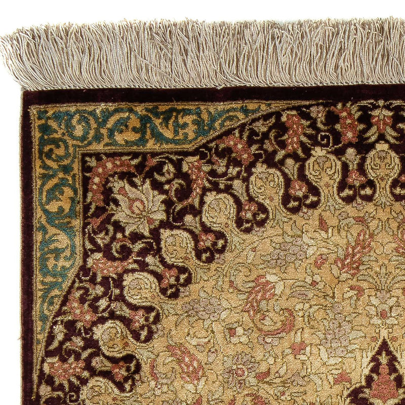 Dywan perski - Ghom - 90 x 59 cm - brązowy