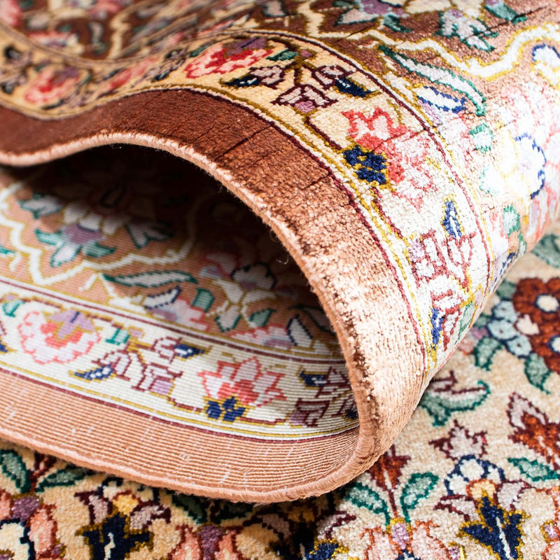 Dywan perski - Ghom - 123 x 76 cm - beżowy