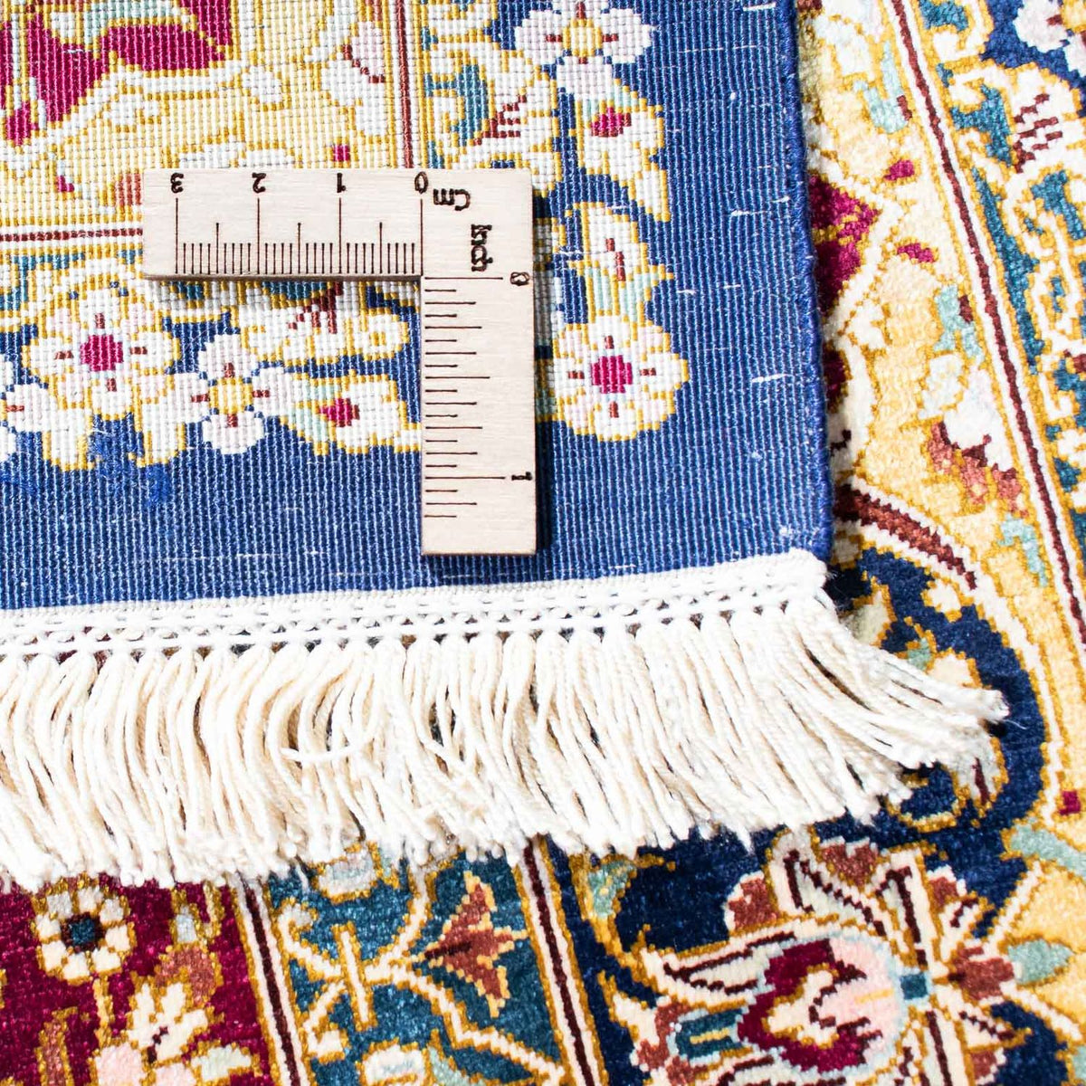 Dywan perski - Ghom - 123 x 77 cm - ciemnoniebieski