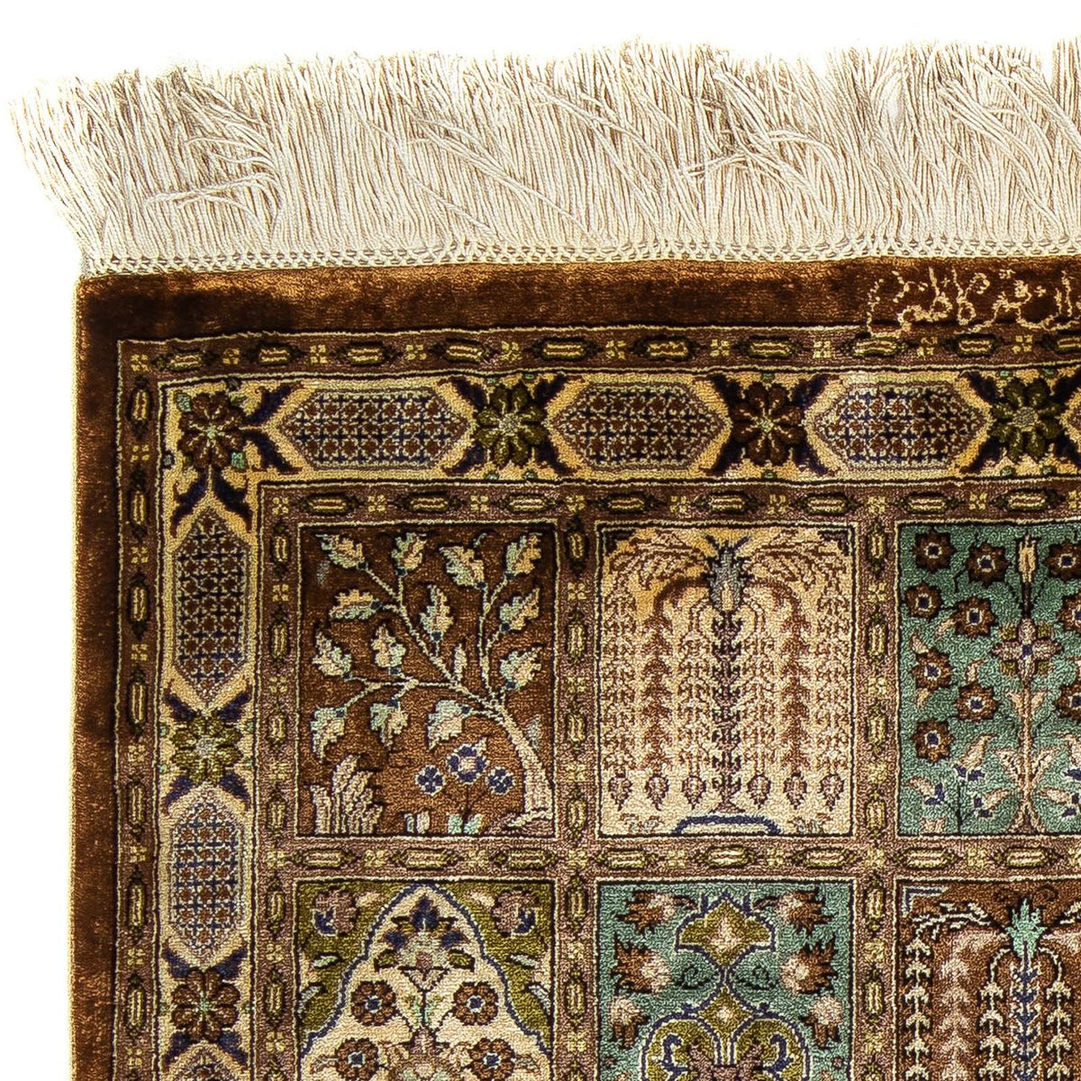 Dywan perski - Ghom - 93 x 59 cm - wielokolorowy