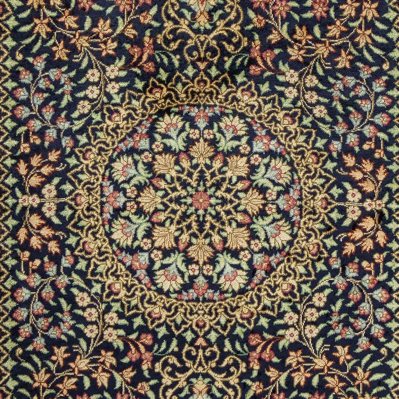 Dywan perski - Ghom - 91 x 61 cm - ciemnoniebieski