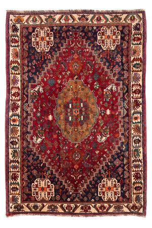 Perski dywan - Nomadyczny - 242 x 158 cm - ciemna czerwień