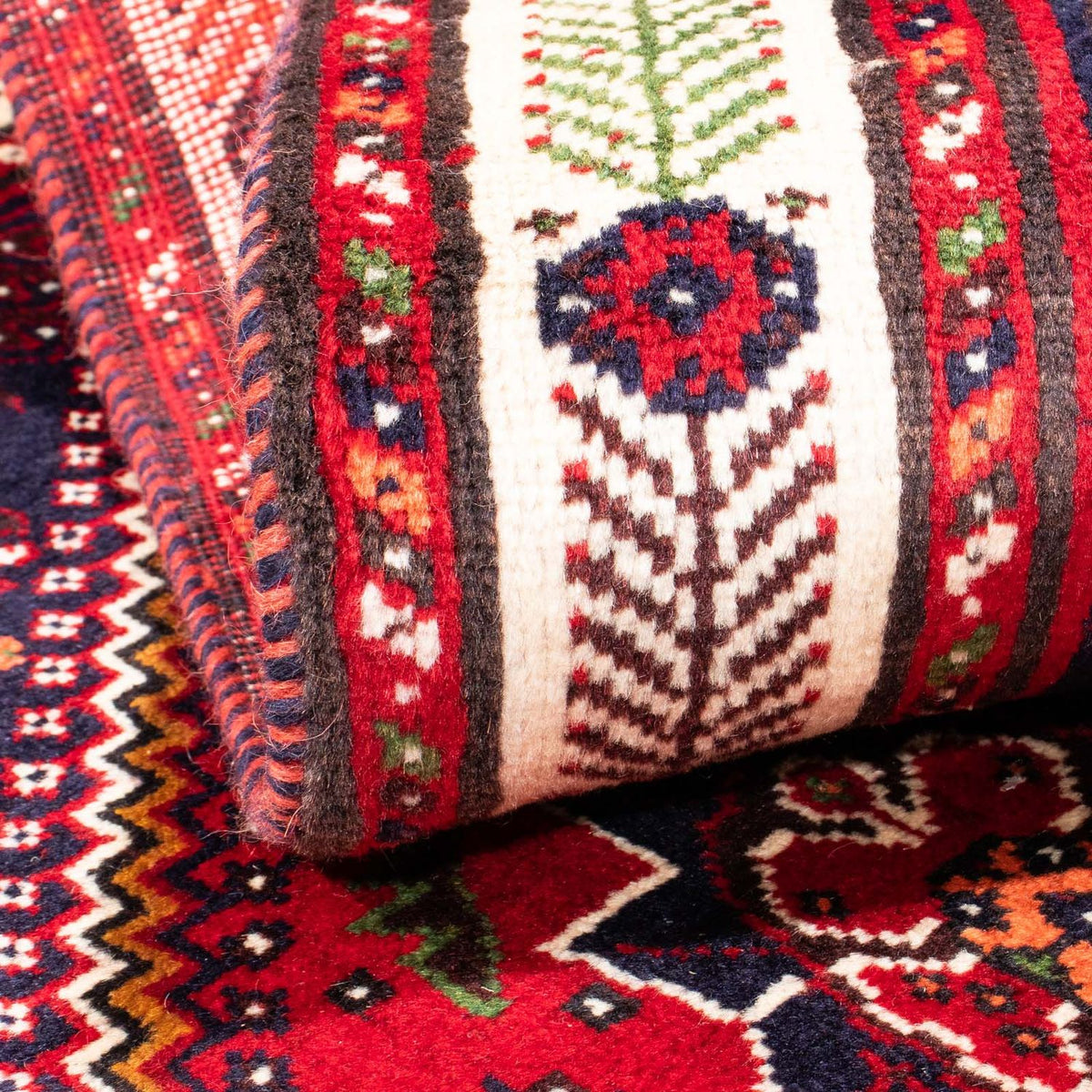 Perski dywan - Nomadyczny - 158 x 117 cm - ciemna czerwień