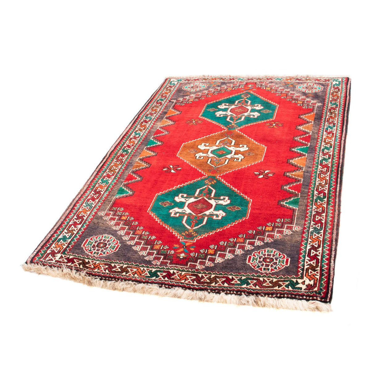 Perski dywan - Nomadyczny - 160 x 110 cm - ciemna czerwień