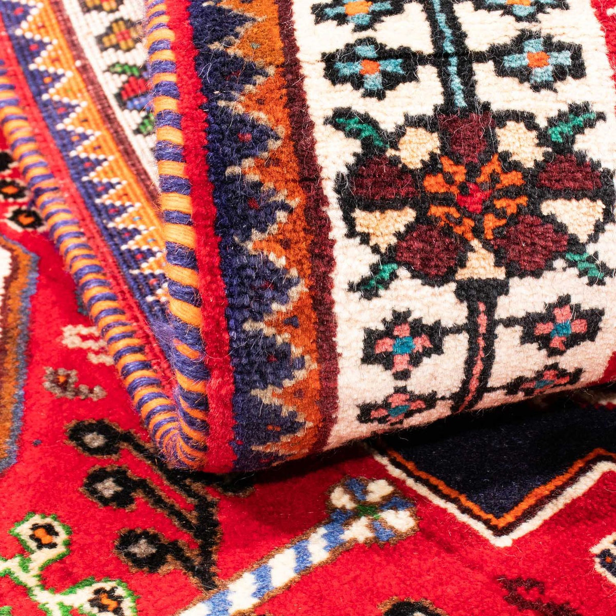 Perski dywan - Nomadyczny - 158 x 112 cm - ciemna czerwień