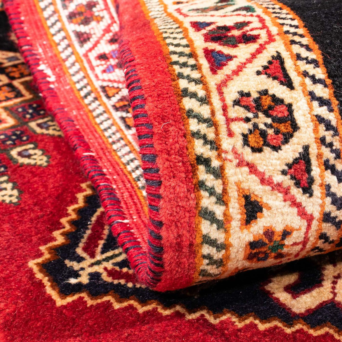 Perski dywan - Nomadyczny - 155 x 110 cm - ciemna czerwień