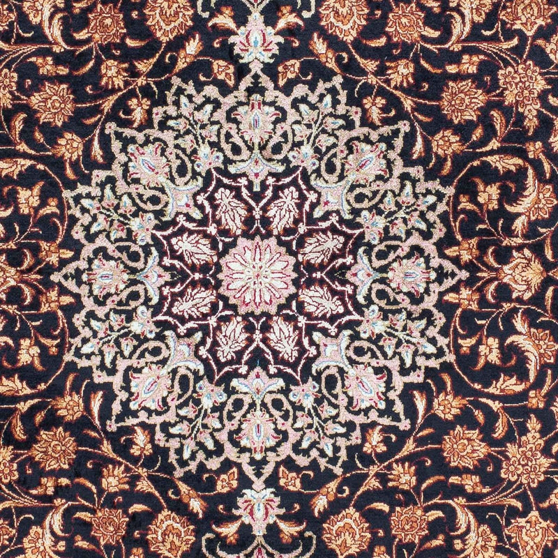 Dywan perski - Ghom - 149 x 100 cm - ciemnoniebieski