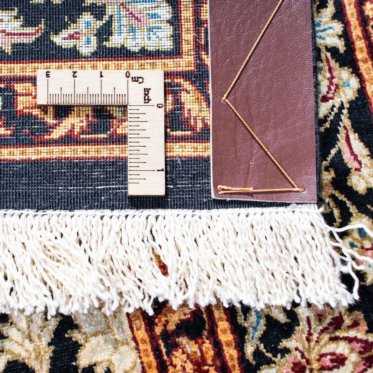 Dywan perski - Ghom - 149 x 100 cm - ciemnoniebieski