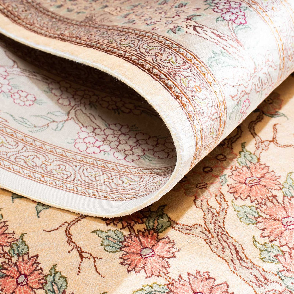 Dywan perski - Ghom - 157 x 102 cm - beżowy