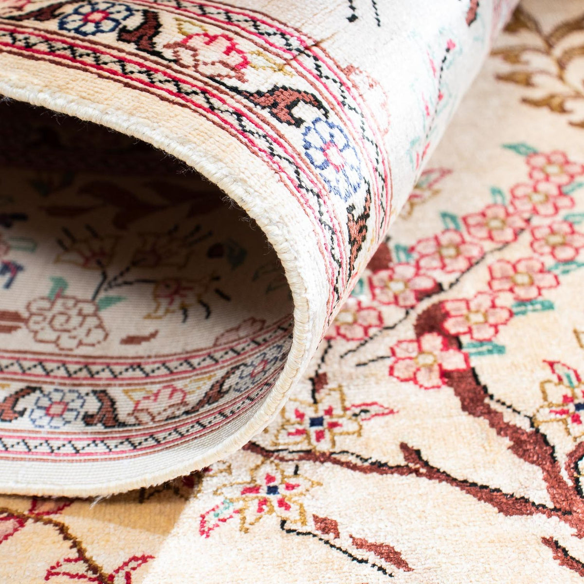 Dywan perski - Ghom - 146 x 104 cm - beżowy