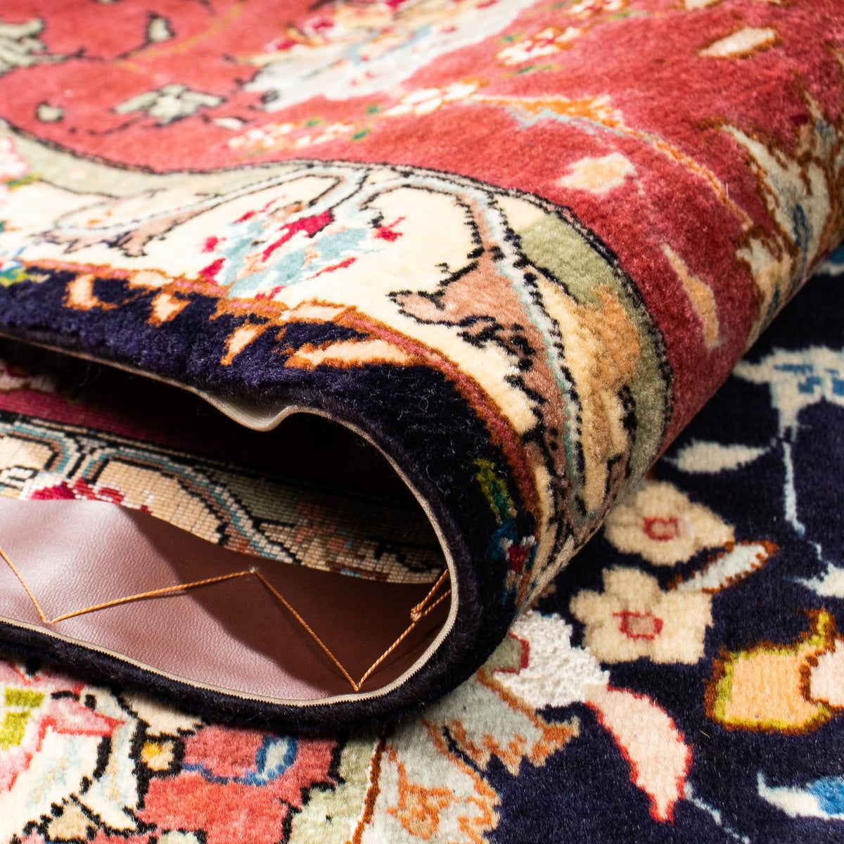 Dywan perski - Tabriz - Królewski - 288 x 190 cm - ciemnoniebieski