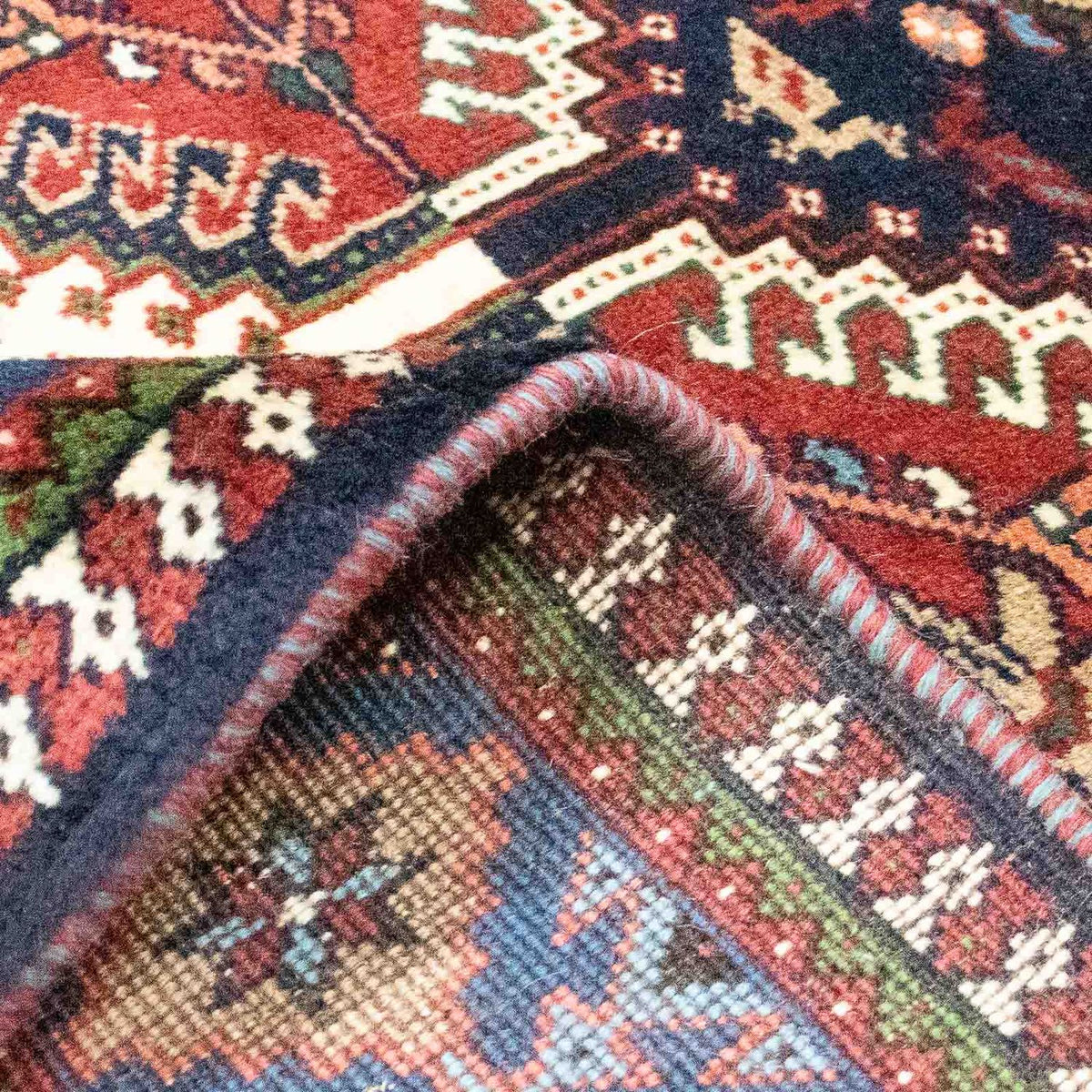 Perski dywan - Nomadyczny - 217 x 130 cm - ciemna czerwień