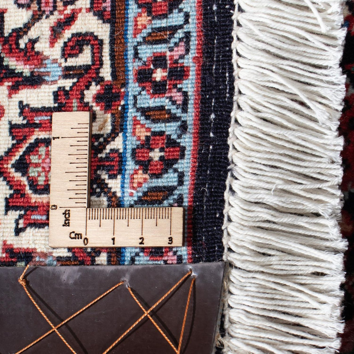 Biegacz Dywan perski - Bijar - 218 x 77 cm - ciemnoniebieski