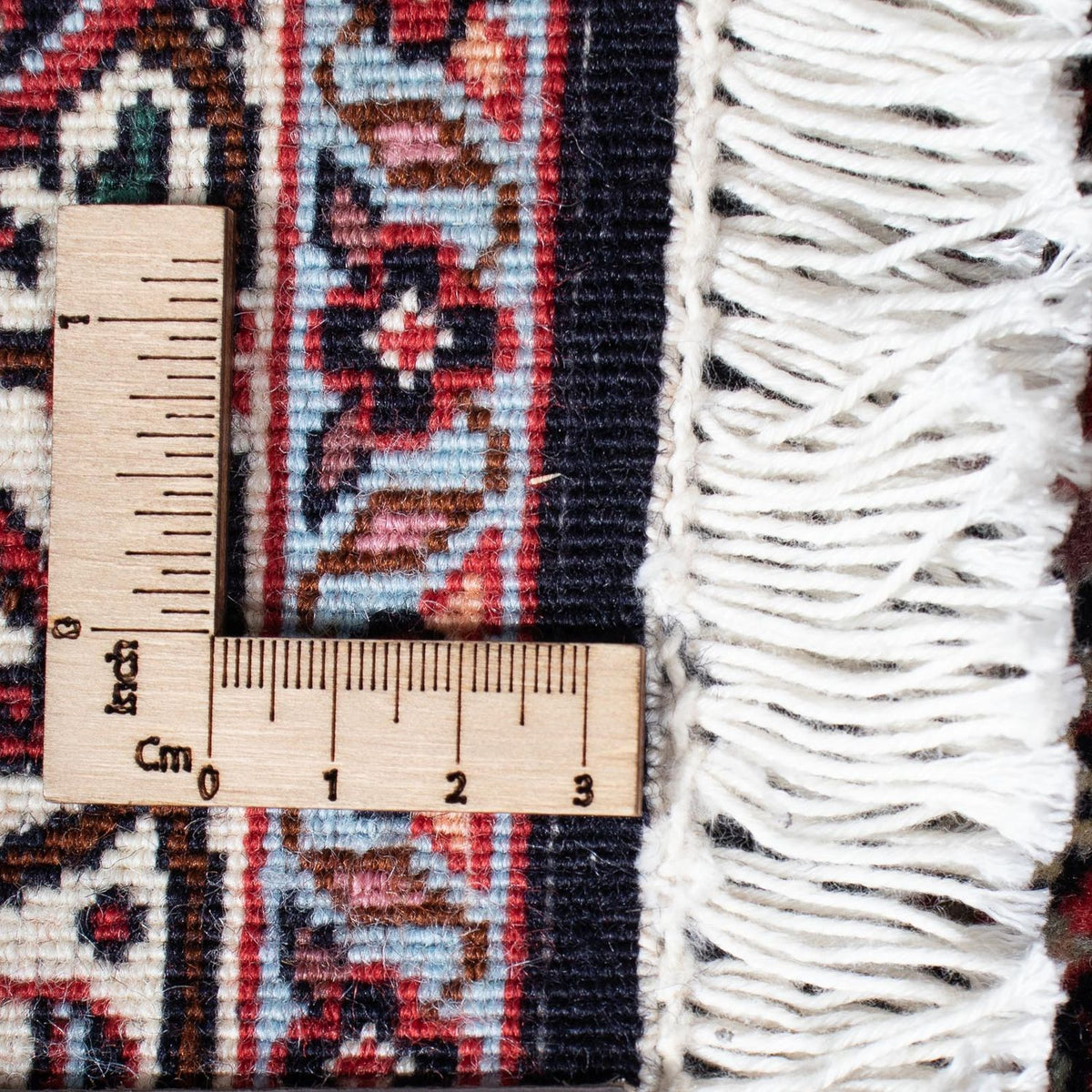 Biegacz Dywan perski - Bijar - 313 x 84 cm - ciemnoniebieski