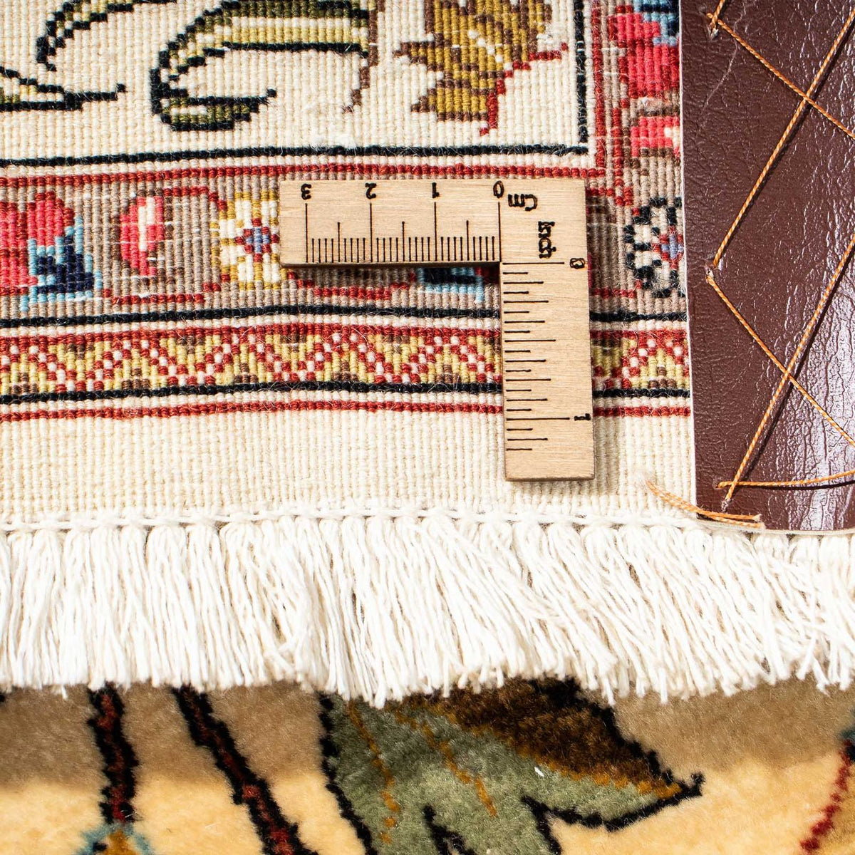 Dywan perski - Ghom - 206 x 142 cm - jasnobrązowy