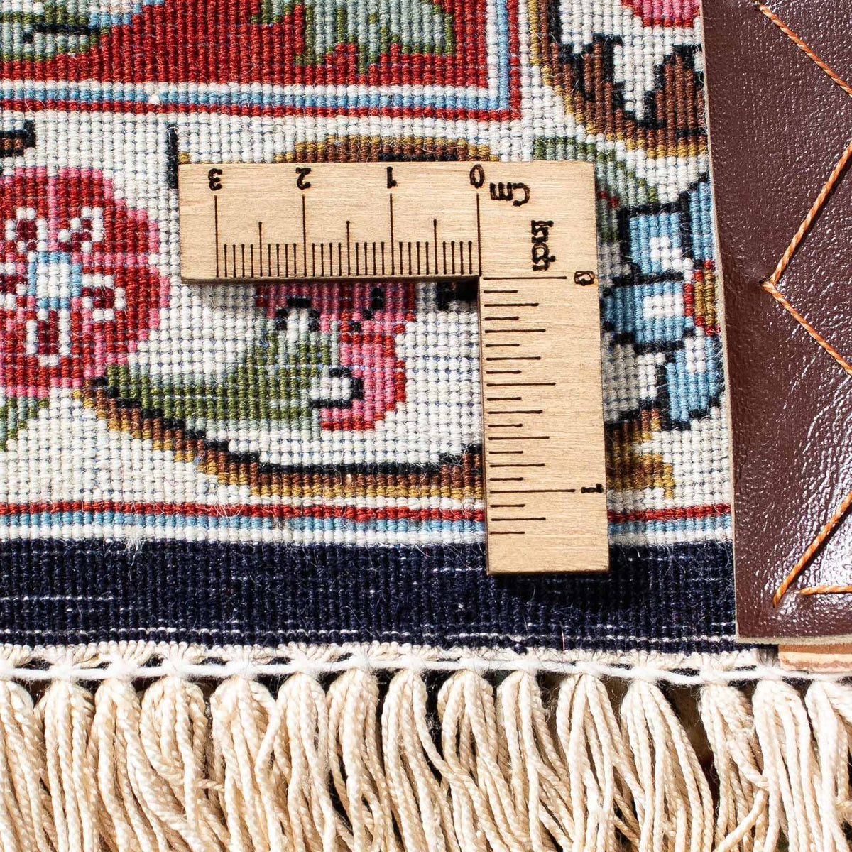 Dywan perski - Ghom - 213 x 141 cm - ciemnoniebieski