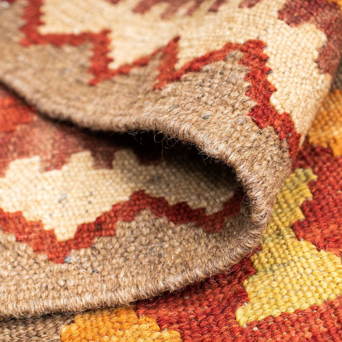 Biegacz Dywan Kelim - Orientalny - 198 x 78 cm - beżowy