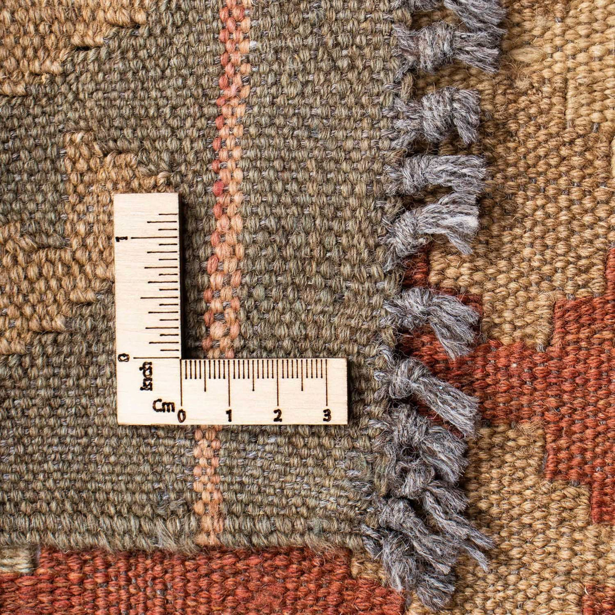 Biegacz Dywan Kelim - Orientalny - 212 x 79 cm - jasnobrązowy