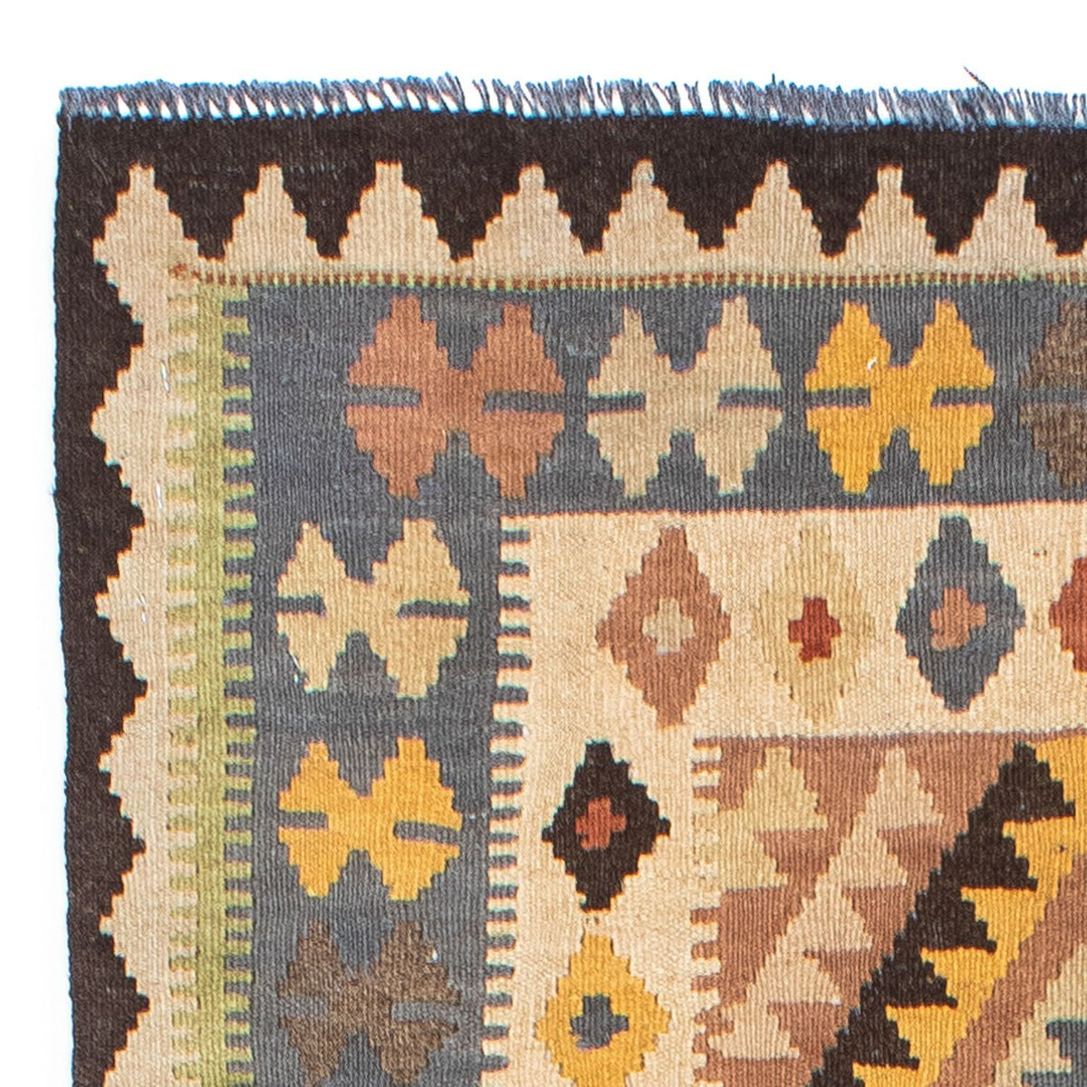 Biegacz Dywan Kelim - Orientalny - 208 x 82 cm - beżowy