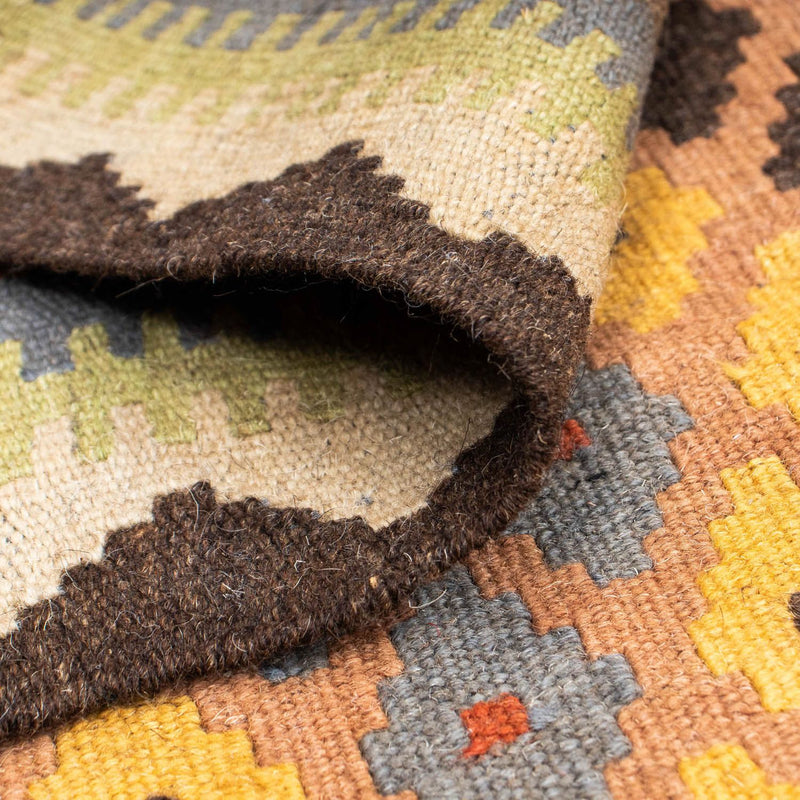 Biegacz Dywan Kelim - Orientalny - 208 x 82 cm - beżowy